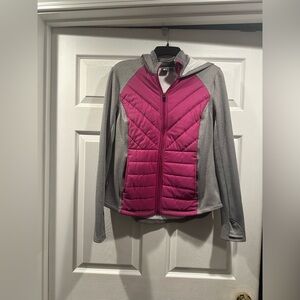 Fila Women's Pink and Gray Puffer Jacket
